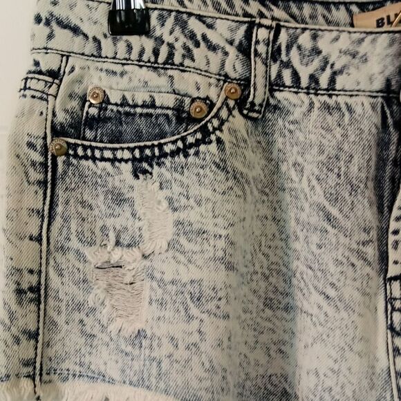 Blue spice high waist Jean booty shorts - Picture 3 of 8